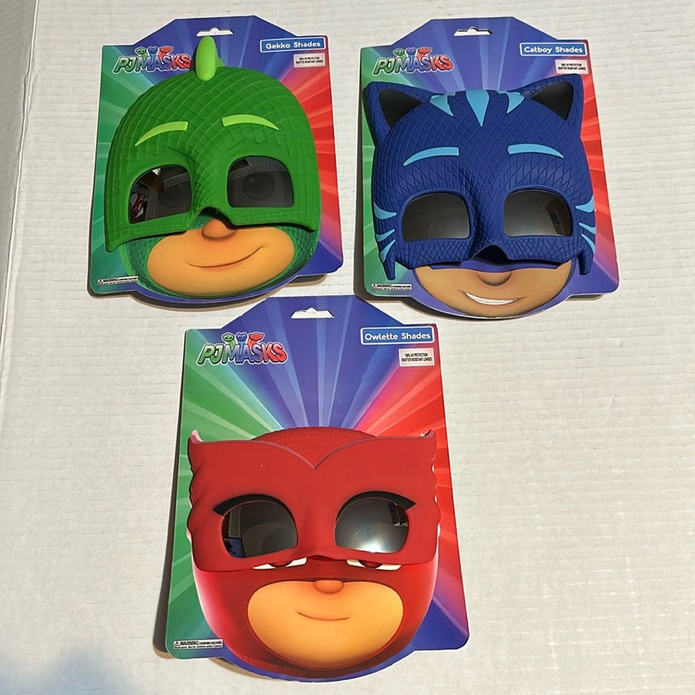 Owlette, Catboy & Gekko Sunstaches Glasses PJ Masks Dress Up Glasses